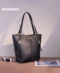 VIP DEAL | Montana West Tote Bag for Women Handbag Shoulder Top-handle Purses with Zipper