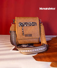 Montana West Crossbody Purse for Women Western Messenger Bag Dual Compartments Handbags with Guitar Strap