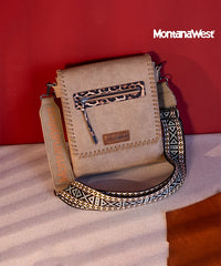 Montana West Crossbody Purse for Women Western Messenger Bag Dual Compartments Handbags with Guitar Strap