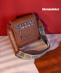Montana West Crossbody Purse for Women Western Messenger Bag Dual Compartments Handbags with Guitar Strap