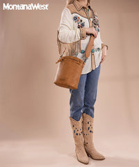 Montana West Double Compartments Crossbody Purse