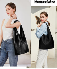 VIP DEAL | Montana West Slouchy Hobo Bags for Women Soft Designer Shoulder Purses Ladies Top Handle Handbag
