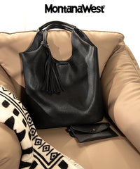 VIP DEAL | Montana West Slouchy Hobo Bags for Women Soft Designer Shoulder Purses Ladies Top Handle Handbag