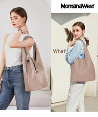 VIP DEAL | Montana West Slouchy Hobo Bags for Women Soft Designer Shoulder Purses Ladies Top Handle Handbag