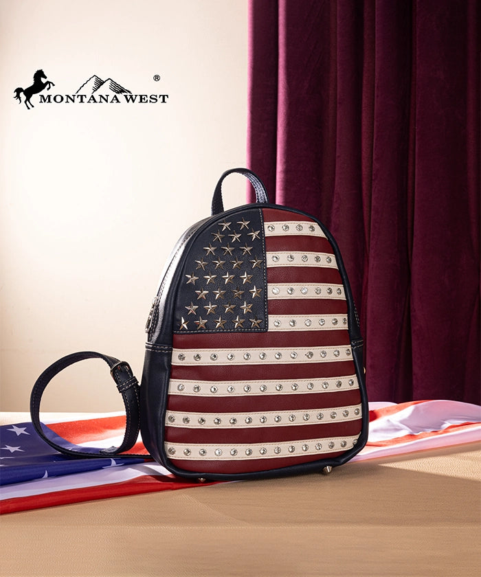 Montana West American Pride Concealed Carry Backpack Navy