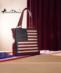 Montana West American Pride Concealed Carry Tote Bag Red
