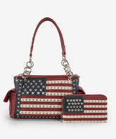 Montana West American Pride Concealed Satchel Set Red