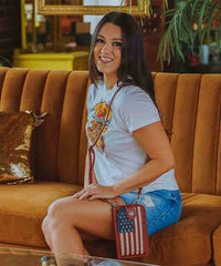 Montana West American Pride Phone Purse Red