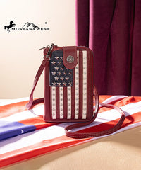 Montana West American Pride Phone Purse Red