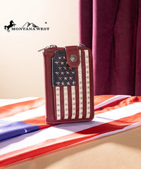 Montana West American Pride Phone Purse Red