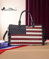 Montana West American Pride Studs Weekender Bag Navy