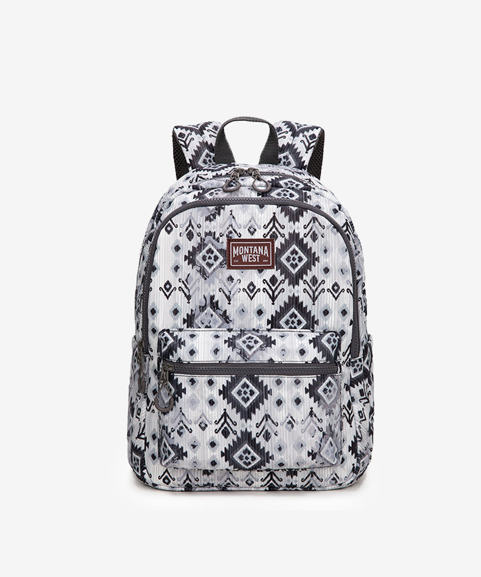 Montana West Aztec Print Diaper Bag Backpack Black