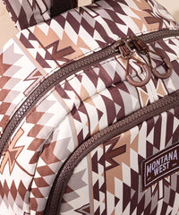 Montana West Aztec Print Diaper Bag Backpack Brown