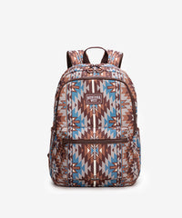 Montana West Aztec Print Diaper Bag Backpack Coffee