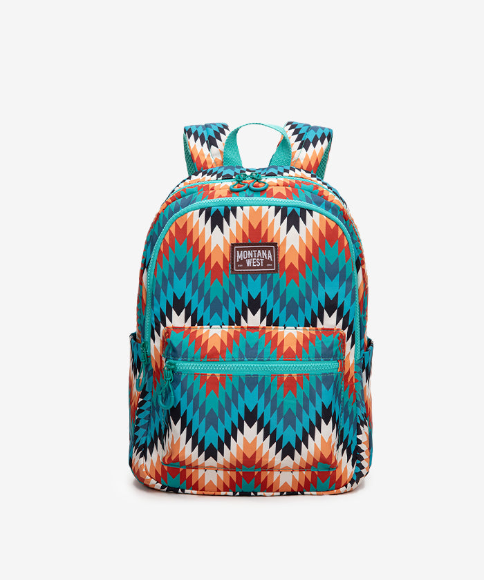 Montana West Aztec Print Diaper Bag Backpack Turquoise