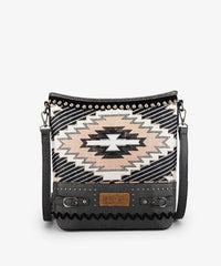 Montana West Aztec Printed Concealed Carry Crossbody Purse Black