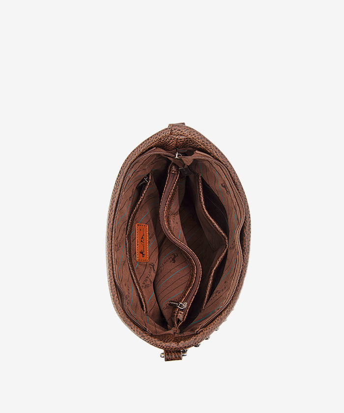 Montana West Aztec Printed Concealed Carry Crossbody Purse Coffee