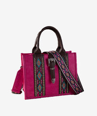 Montana West Buckle Aztec Concealed Carry Tote Hot Pink