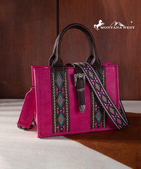Montana West Buckle Aztec Concealed Carry Tote Hot Pink