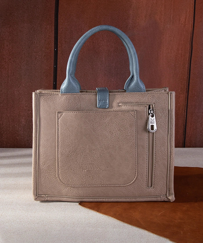 Montana West Buckle Aztec Concealed Carry Tote Khaki