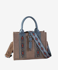 Montana West Buckle Aztec Concealed Carry Tote Khaki