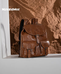 Montana West Buckle Backpack Brown