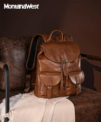 Montana West Buckle Backpack Brown