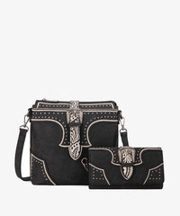 Montana West Buckle Studs Crossbody Bag Set - Montana West World