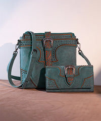Montana West Buckle Studs Crossbody Bag Set - Montana West World