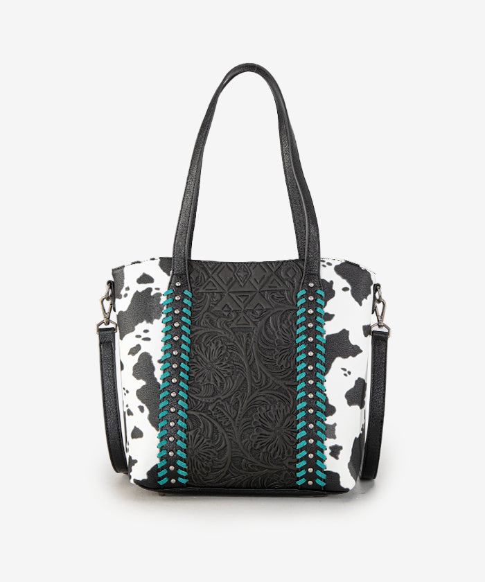 Montana West Floral Tooled Concealed Carry Shoulder Bag Black