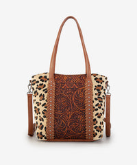 Montana West Floral Tooled Concealed Carry Shoulder Bag Leopard