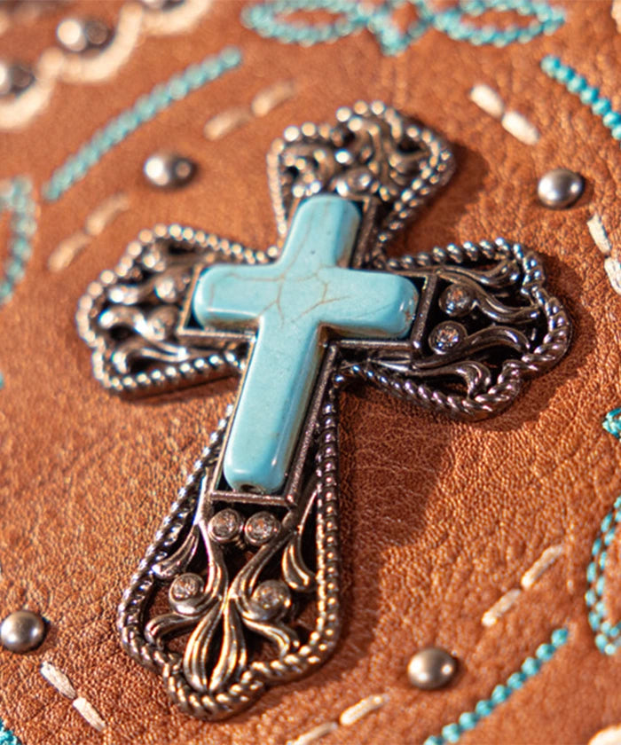 Montana West Vintage Western Bible Cover Brown