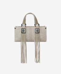 Montana West Western Fringe Concho Mini Crossbody Bag Beige
