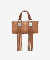 Montana West Western Fringe Concho Mini Crossbody Bag Brown