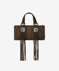 Montana West Western Fringe Concho Mini Crossbody Bag Coffee