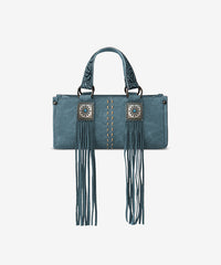 Montana West Western Fringe Concho Mini Crossbody Bag Jean