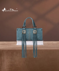Montana West Western Fringe Concho Mini Crossbody Bag Jean