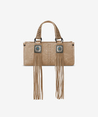 Montana West Western Fringe Concho Mini Crossbody Bag Tan