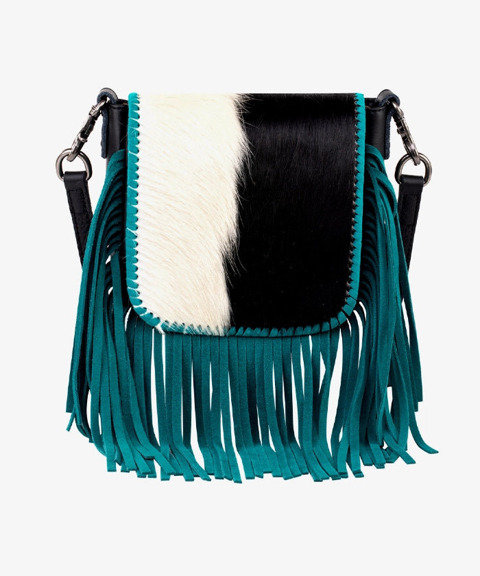 Montana West Genuine Leather Hair-On Fringe Crossbody Bag - Montana West World