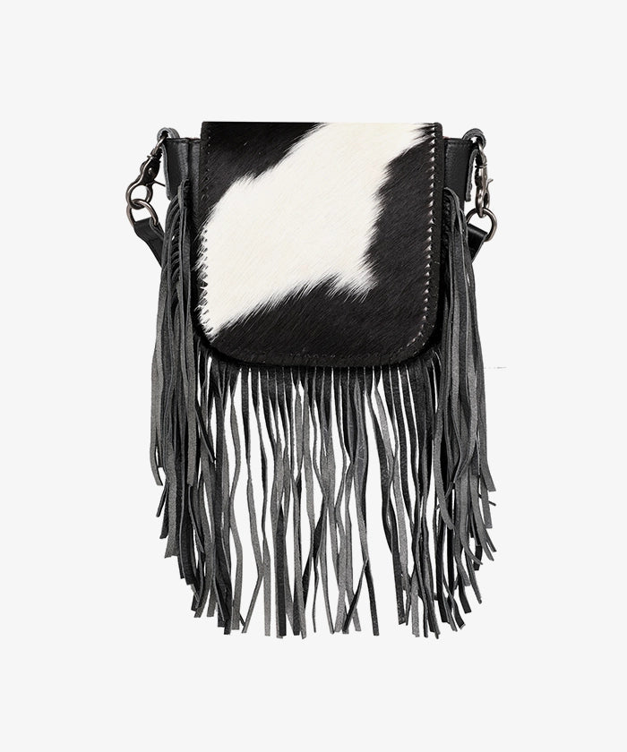 Montana West Genuine Leather Hair-On Fringe Crossbody Bag - Montana West World
