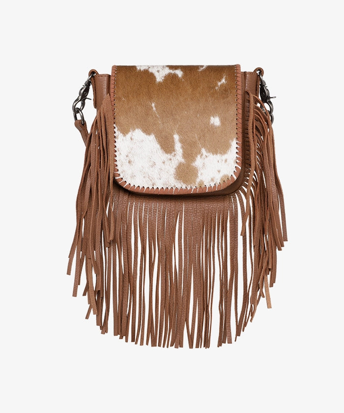 Montana West Genuine Leather Hair-On Fringe Crossbody Bag - Montana West World