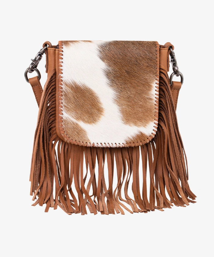 Montana West Genuine Leather Hair-On Fringe Crossbody Bag - Montana West World