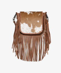 Montana West Genuine Leather Hair-On Fringe Crossbody Bag - Montana West World