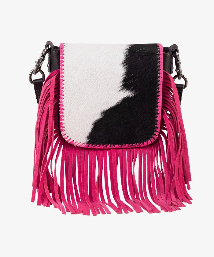 Montana West Genuine Leather Hair-On Fringe Crossbody Bag - Montana West World