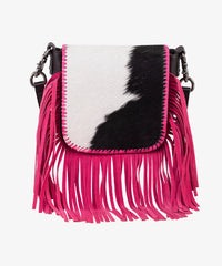Montana West Genuine Leather Hair-On Fringe Crossbody Bag - Montana West World