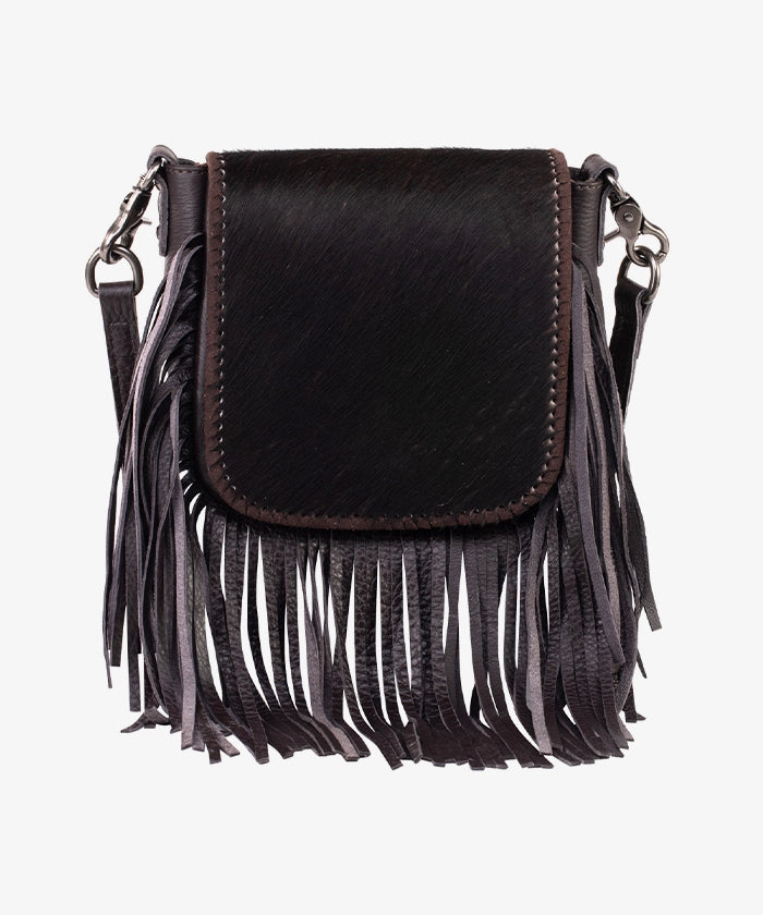Montana West Genuine Leather Hair-On Fringe Crossbody Bag - Montana West World
