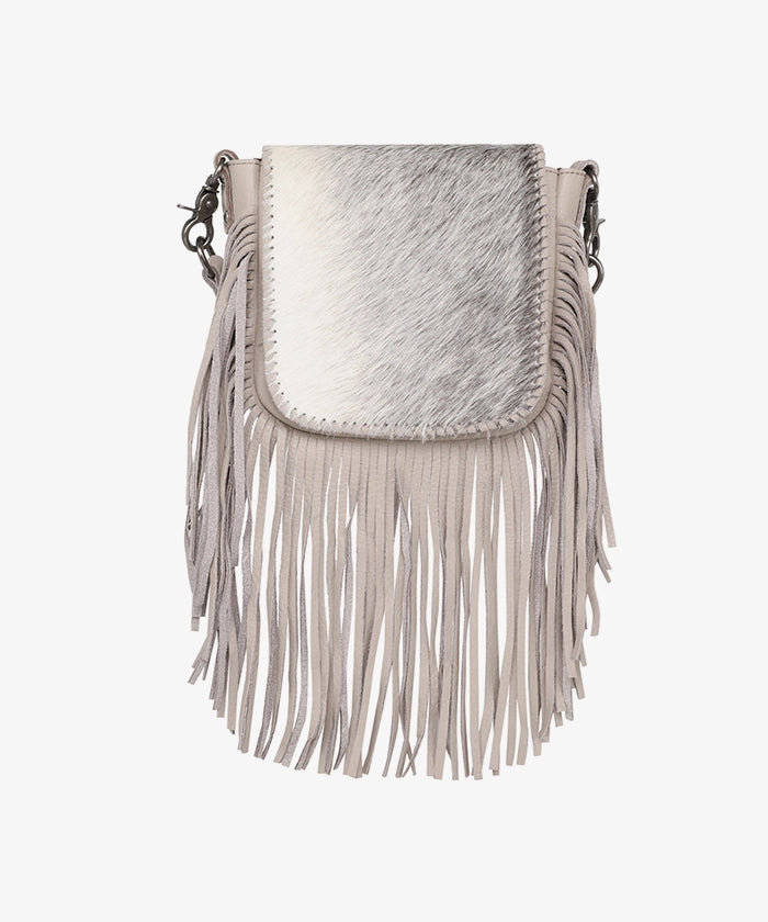 Montana West Genuine Leather Hair-On Fringe Crossbody Bag - Montana West World