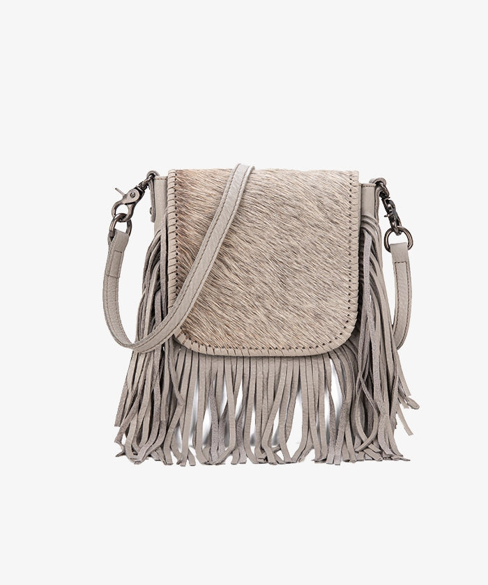 Montana West Genuine Leather Hair-On Fringe Crossbody Bag - Montana West World