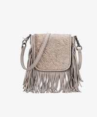 Montana West Genuine Leather Hair-On Fringe Crossbody Bag - Montana West World