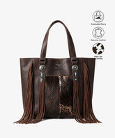 Trinity Ranch Hair-On Fringe Cowhide Tote Bag (Preorder)